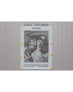 Affiche Lithographie originale Émile CHAMBON Dessins Genève 1971