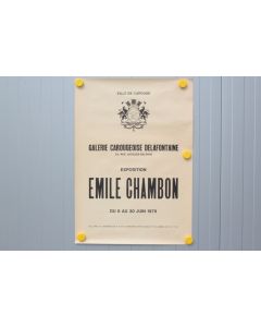 Affiche exposition Émile CHAMBON Galerie carougeoise Delafontaine 1979