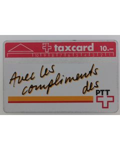 Télécarte L&G dummy Avec les compliments des PTT Suisse