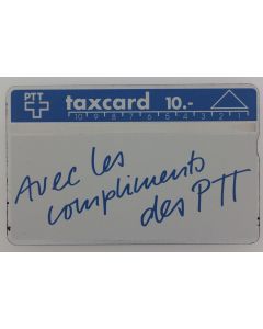 Télécarte L&G dummy Avec les compliments des PTT Suisse