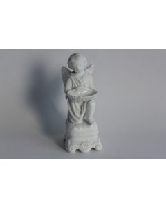 Bénitier porcelaine biscuit ange