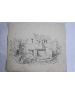 Dessin original François DIDAY ou Alexandre CALAME Puits