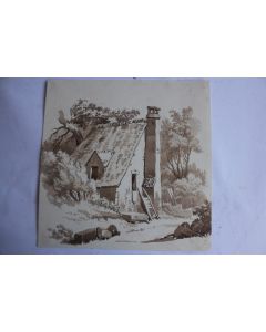 François DIDAY Dessin original à l'encre sépia