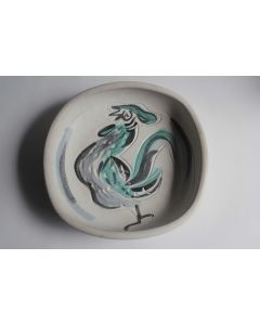 Plat céramique Coq Géa AUGSBOURG Suisse