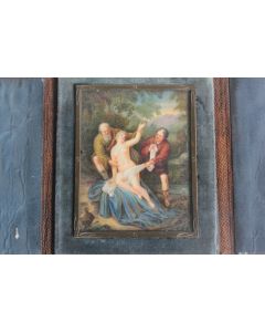 Peinture miniature Suzanne et les vieillards XIXe siècle