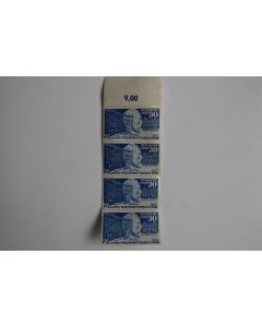 Timbres Allemagne Bizone se tenant X4 anniversaire UPU 1949