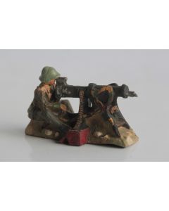 Soldat ELASTOLIN ou LINEOL ? Militaire Mitrailleuse Artillerie
