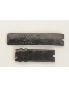 ROGER DUBUIS Bracelet montre croco noir cœur 22 mm