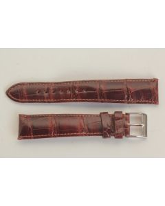 GLASHUTTE Bracelet montre croco marron 19 mm