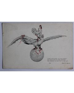 CPA illustrée Caricature satyrique anti allemande 1914 Henri de Régnier