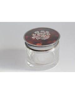 Boite ronde cristal argent