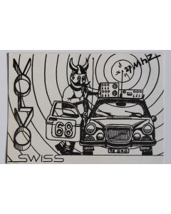 Carte postale QSL Radio Amateur Suisse Volvo 68