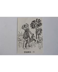 Carte postale QSL Radio Amateur Suisse Diana 71