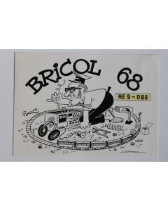 Carte postale QSL Radio Amateur Suisse Bricol 68