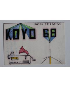 Carte postale QSL Radio Amateur Suisse Koyo 68