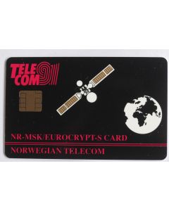 Télécarte à puce Norvège ITU Palexpo 91 Geneva Eurocrypt-S Card