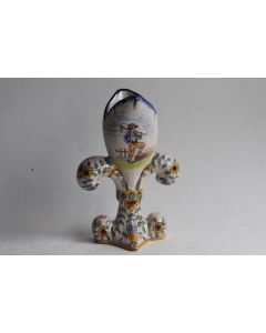 Ancien vase céramique Fleur de lys Bretagne Quimper