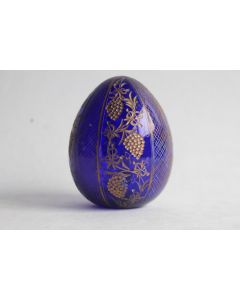 Œuf verre gravé St Petersburg Russie style Fabergé