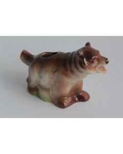 Petit pot à crème porcelaine Ours