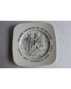 Assiette Prix Tir Militaire 1888 - 1928 40e anniversaire Carouge Suisse