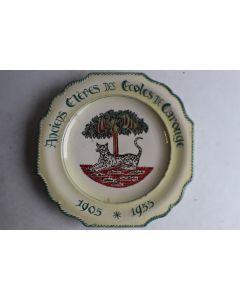Assiette Anciens élèves des écoles de Carouge 1905-1955 Noverraz
