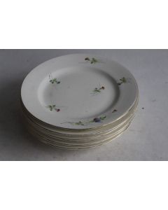 Six assiettes porcelaine Ivoire