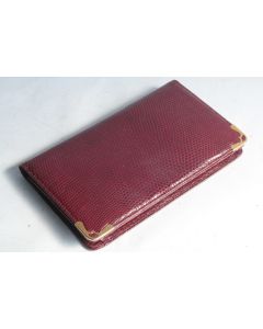 CARTIER Pochette cuir serpent bordeaux