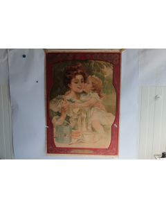 Affiche lithographié Pour une bécot Biscuit Olibet