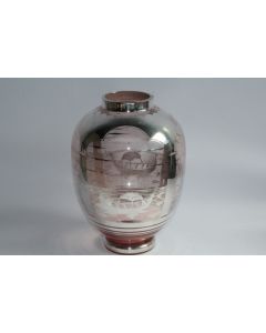 Vase verre et argent Murano Venise Gondoles Italie