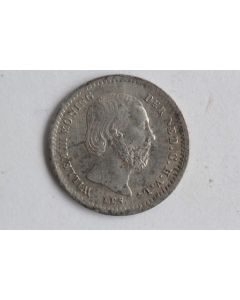 Monnaie argent 5 Cents Willhelm III Pays-Bas