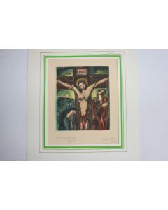 Monotypogravure Crucifixion signée