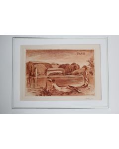 Gravure originale Edward STIEFEL mois Juin JUNI