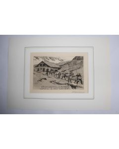 Gravure originale Hans Beat WIELAND mois Septembre Suisse