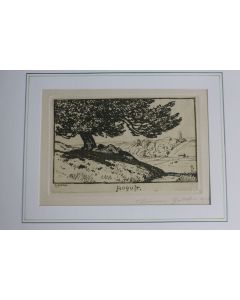 Gravure originale Hermann GATTIKER mois août August