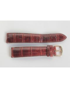 GLASHUTTE Bracelet montre croco marron 18 mm