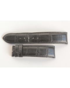 GERALD GENTA Bracelet pour montre croco noir 20 mm