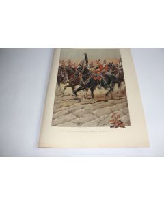 Estampe Porte étendard 1er régiment Life-Guards Caran d'Ache