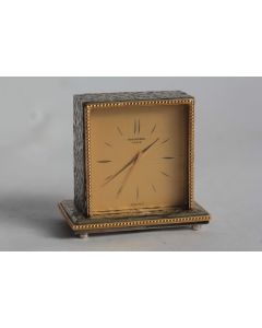 Pendulette de voyage argent et or Boucheron Paris