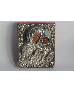 Ancienne icône orthodoxe argent Pologne