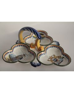 Plat mendiant faïence Henriot Quimper