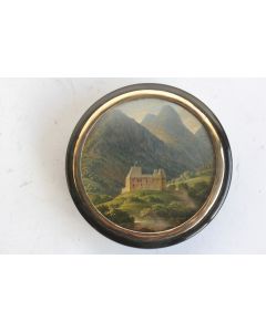 Ancienne boite Peinture miniature Château