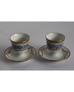 Paire de coquetiers porcelaine KAISER Allemagne peints main