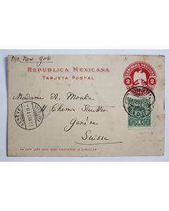 Entier postal Mexique via new york 1901