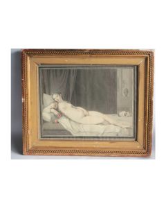 Ancienne gouache Vénus d'Urbin école Vecellio dit Titien