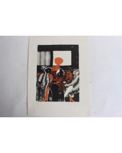 Lithographie originale Delapoterie Paul 1969 La vedette III