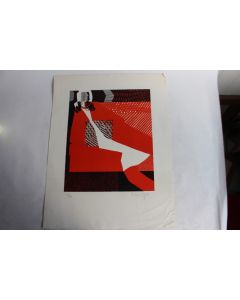 Lithographie originale Delapoterie Paul 1969