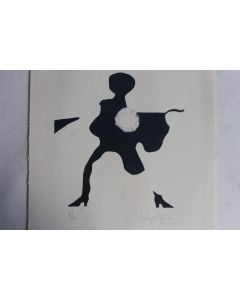 Lithographie originale Delapoterie Paul 1969