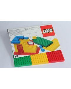 LEGO 814 3 Plaques de base verte jaune rouge 1986