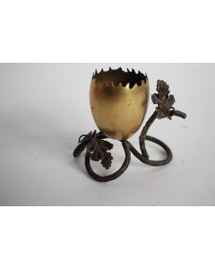 Coquetier fer forgé et laiton