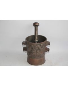 Ancien mortier fonte Griffons Apothicaire Pharmacie